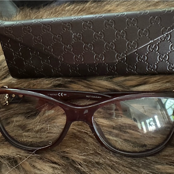 GUCCI GG3714 Women’s Eyeglasses Frames GH3714 ODO Tropical Burgundy 54mm 120 RX - Picture 3 of 8